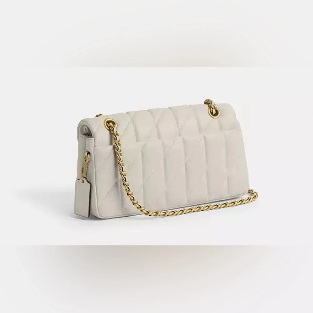 Coach Quilted Tabby 26 in Chalk with Brass hardware - Picture 2 of 14